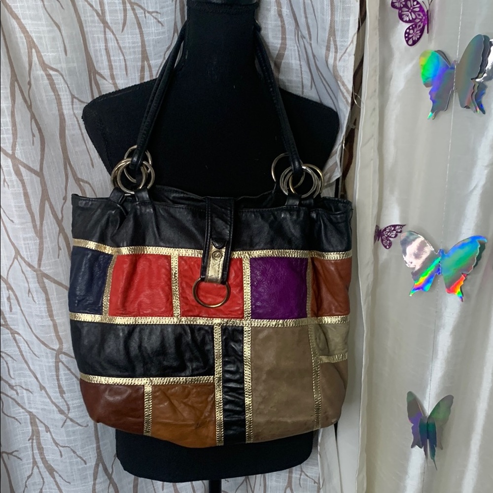 Vintage 1990S Patchwork Tote Bag - image 2